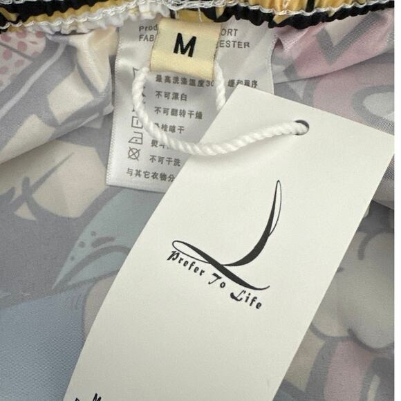 Men’s multicolored comic book print swim trunks shorts - Picture 6 of 9